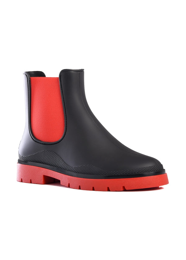 Rain Boots Black - Red by Ateneo