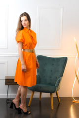 Φόρεμα Πουκαμίσα Πορτοκαλί