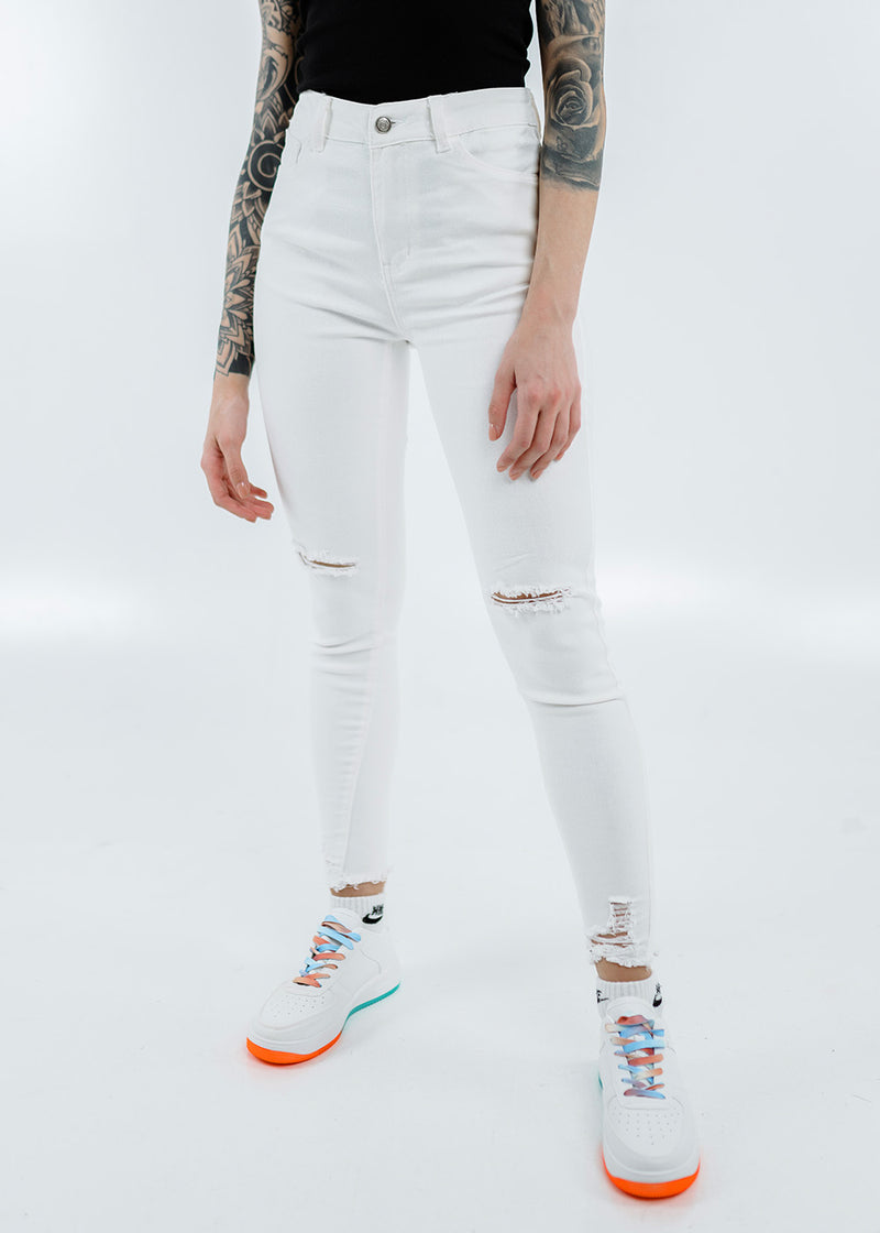 Sneakers Λευκά με Πολύχρωμο Πάτο